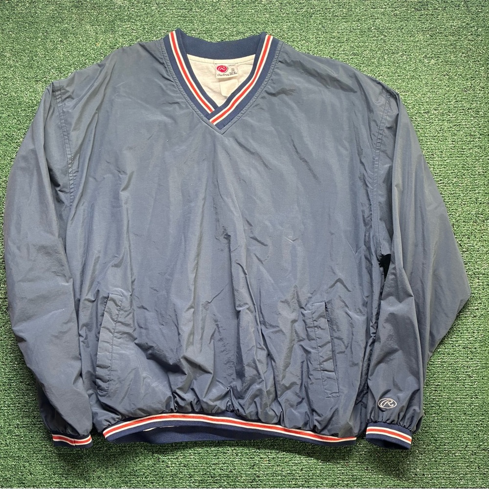 Rawlings Navy and Red V-Neck Jacket